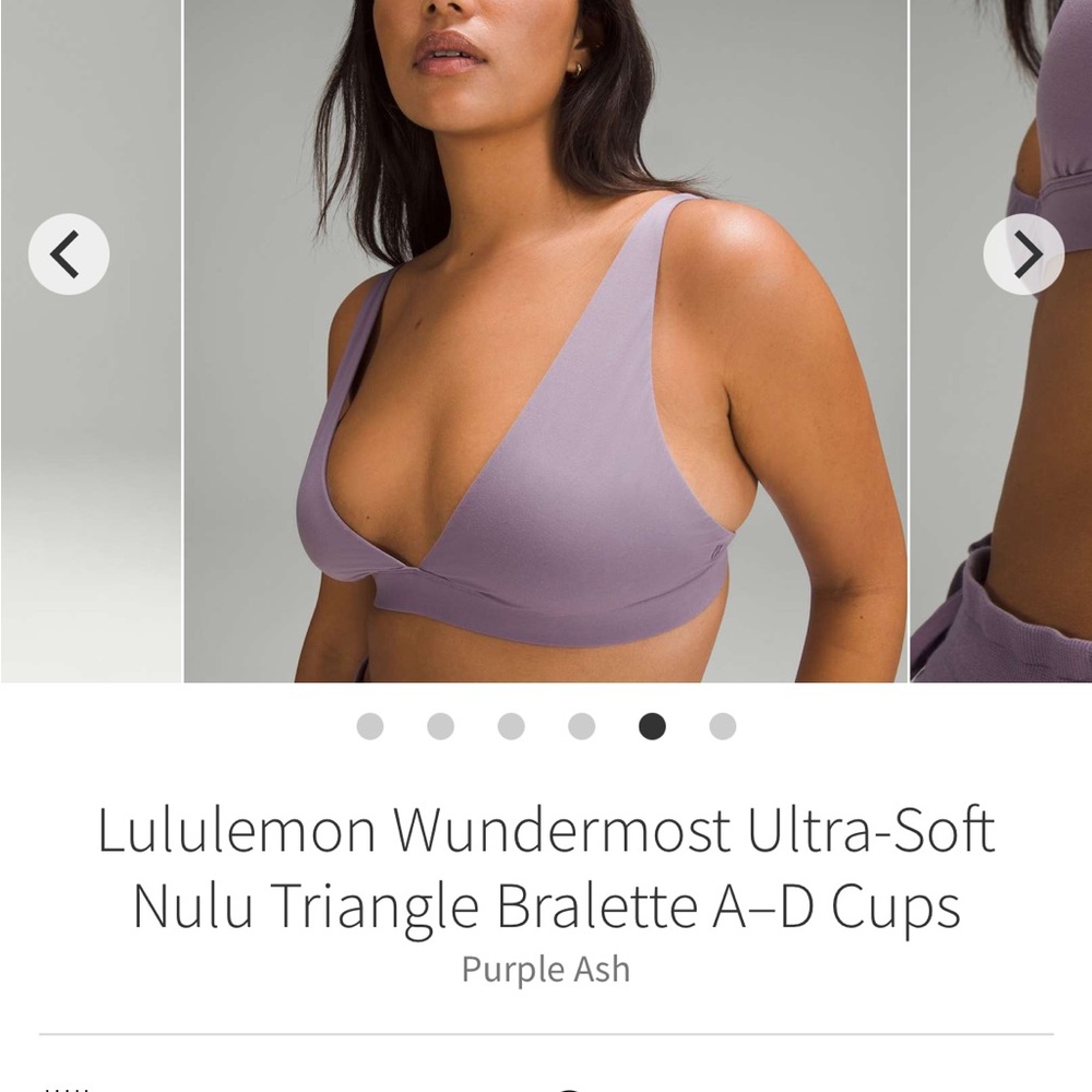 Lululemon Wundermost Ultra-Soft Niki Triangle Bralette A-D Cups
